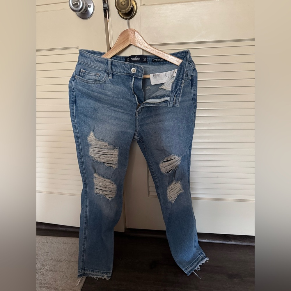 Hollister Blue Skinny Distressed Jeans